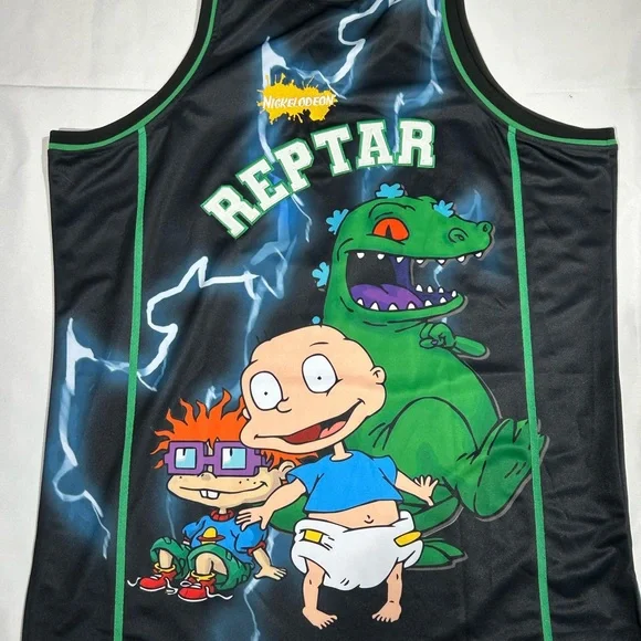 Rugrats “Reptar” Basketball Jersey By Headgear Classics Size 6XL - Picture 4 of 7
